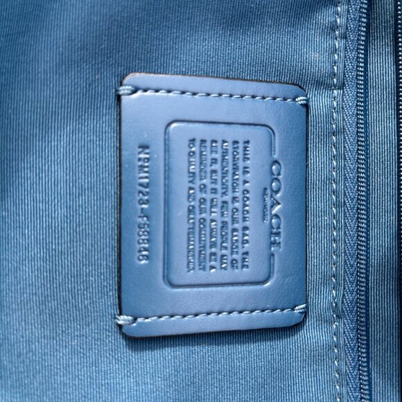 Coach Blue Tote Bag F58846 - Picture 8 of 10